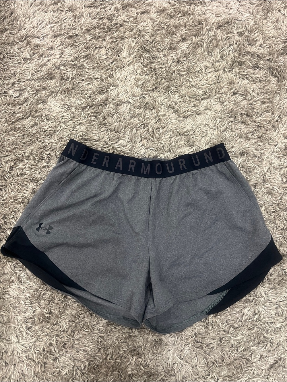 Under Armour Gray and Black Women's Athletic Shorts